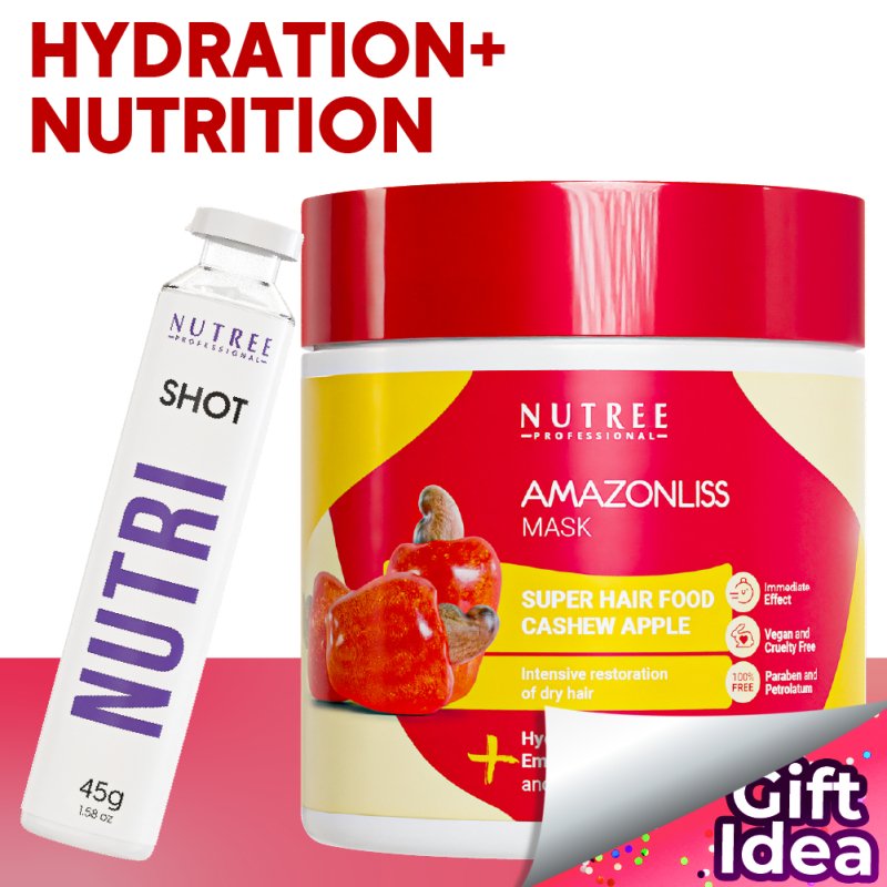 Super Hair Food Mask Cashew + Nutri Shot Nutree Cosmetics