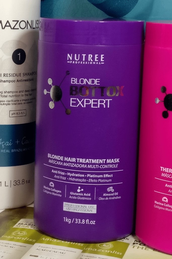 Hair botox treatment on blonde hair - Nutree Cosmetics