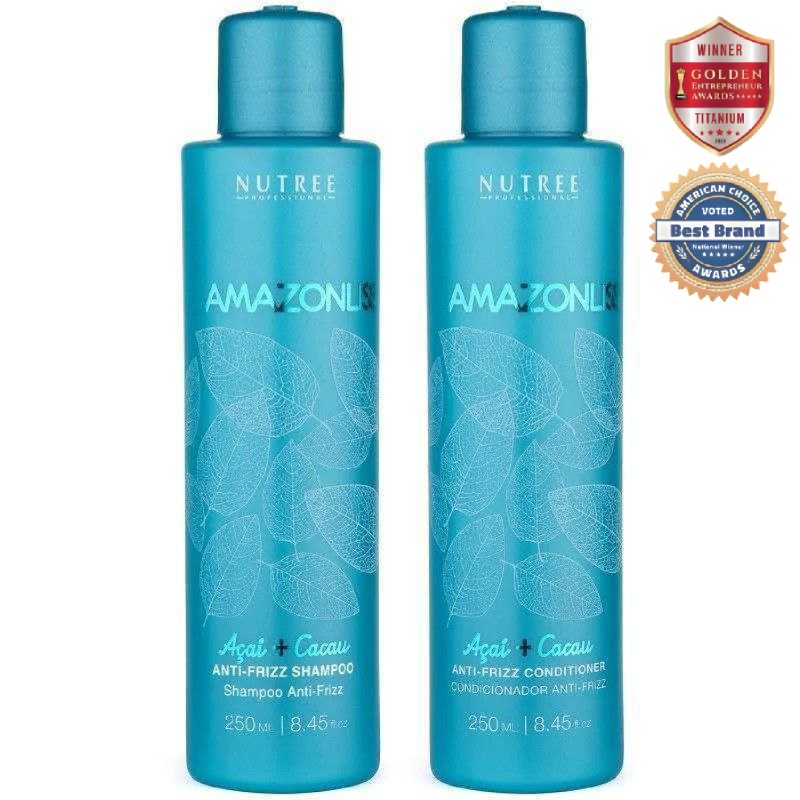 Amazonliss Anti Frizz Shampoo and Conditioner Set 8.45 fl.oz - Nutree Cosmetics