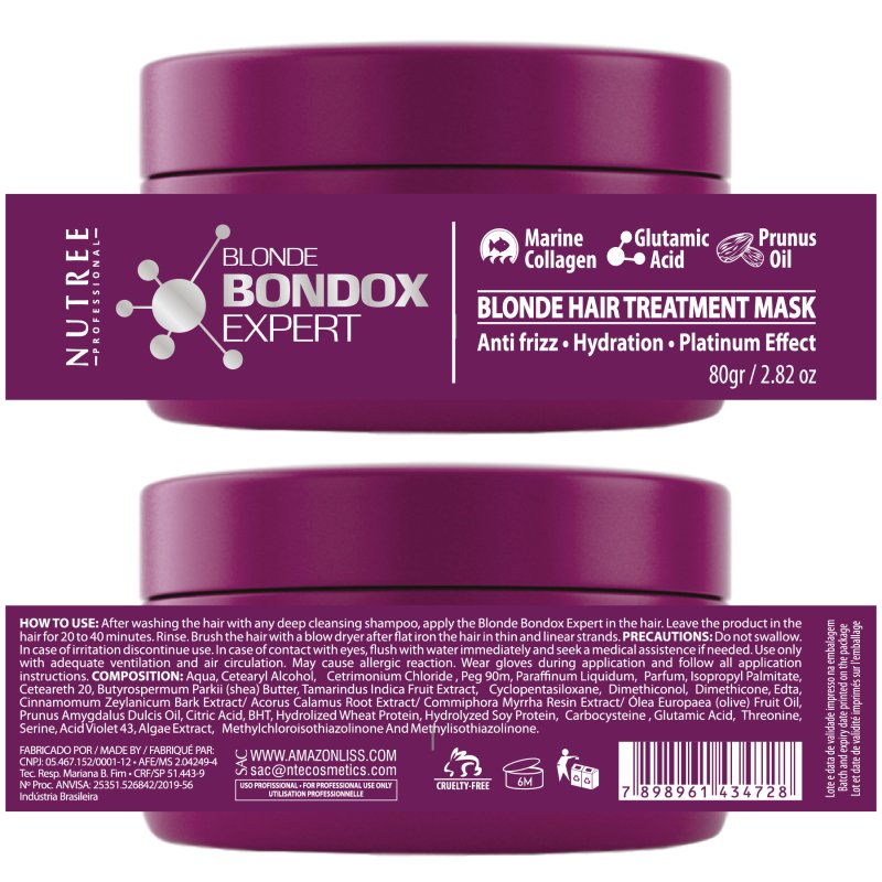 Blonde Bondox Expert 2.82 oz / 80 grams - Nutree Cosmetics