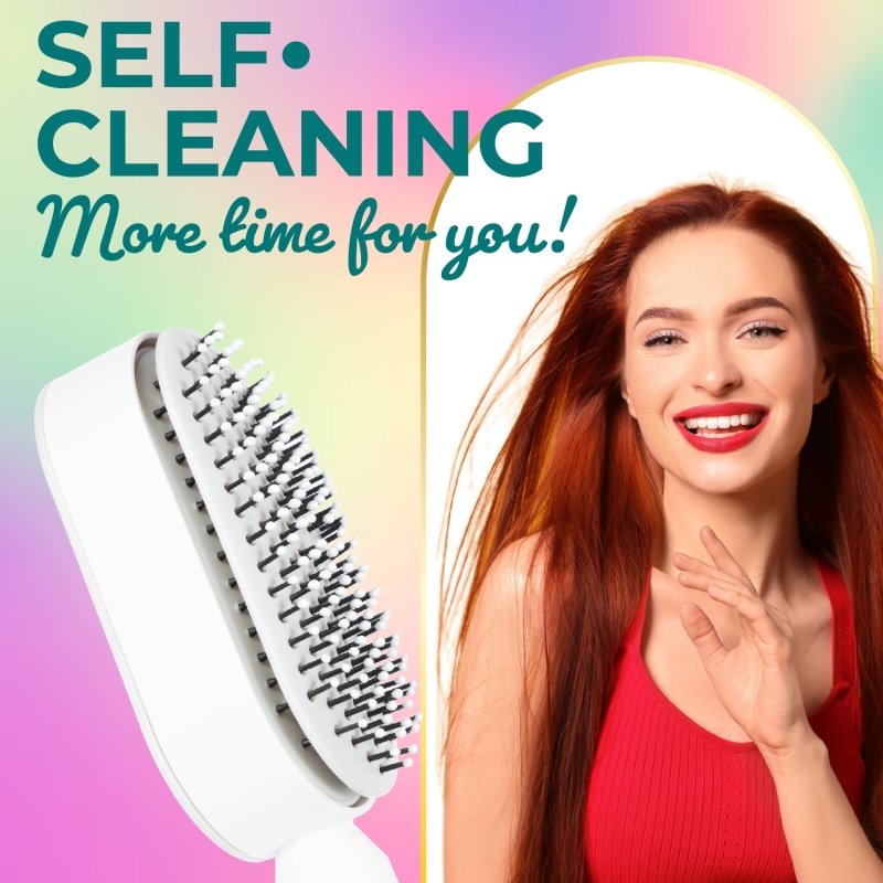 Amazonliss Self Cleaning Hair Brush for Women Nutree Cosmetics