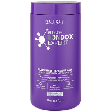 Blonde Bondox Ехреrt ﻿Hаir﻿ Маsk Purple Toning Mask 33.8 fl.o / 1 kg - Nutree Cosmetics