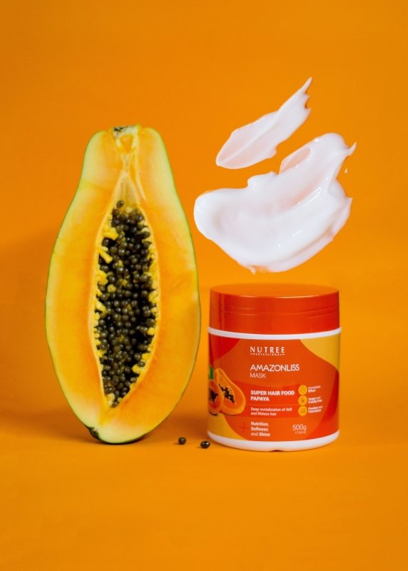 Super Hair Food Mask - Repair Deep Revitalization Papaya 17.63 Oz - Nutree Cosmetics